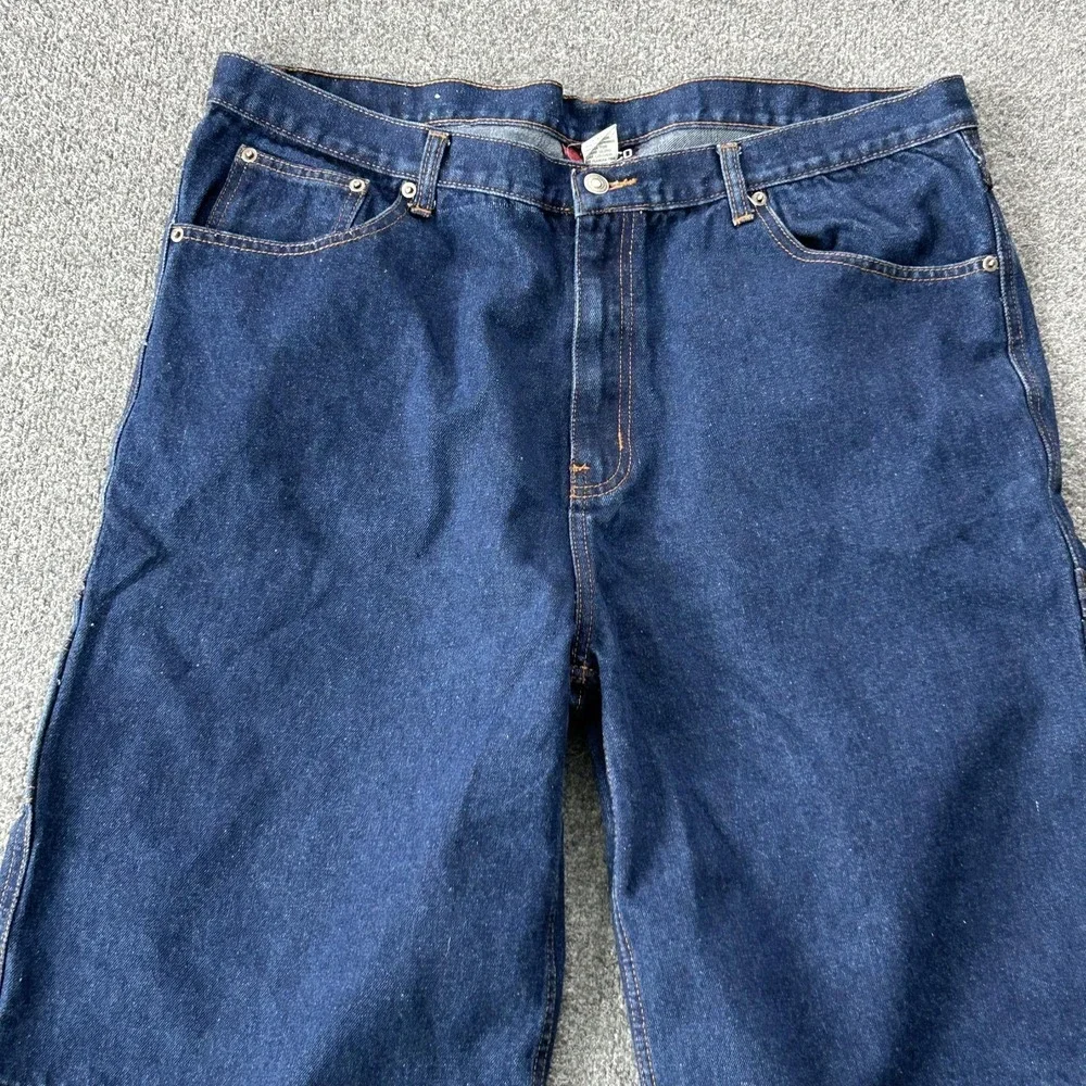 OLICO Shorts Mens 40 Blue Denim Jean‎ Relaxed Fit Jort 12 Inseam Carpenter Baggy